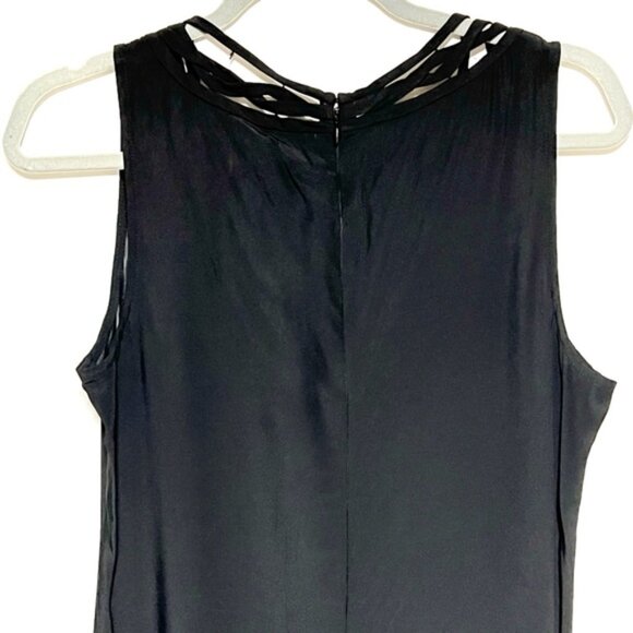 Kobi Halperin Womens Keira Black Braided Asymmetric Maxi Dress M - Picture 6 of 7